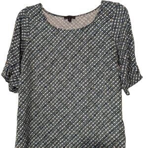 The Limited Blue/Green/Yellow Geometric Top, M